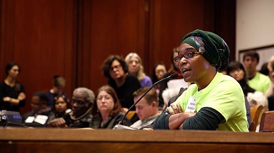 Lisa Owens, CL/VU Executive Director, testifying at the Massachusetts Legislature Joint Committee on the Judiciary hearing in support of the Jim Brooks Act, January 30, 2018