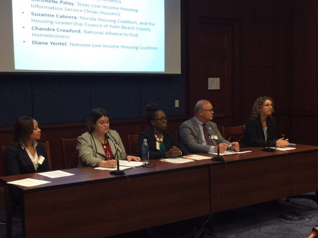 Advocates from Florida and Texas join national leaders to brief Congressional staffers on housing needs after the damaging hurricanes of 2017