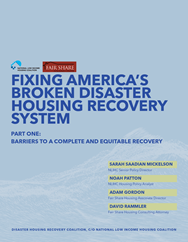 NLIHC and Fair Share Housing Center of New Jersey Release Part I of ‘Fixing America’s Broken Housing Recovery System’ 