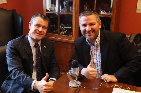 Opportunity Starts at Home Campaign Director Mike Koprowski with Senator Todd Young (R-IN)