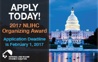 Apply Today! The NLIHC 2017 Organizing Award