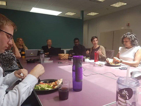 Staff at Housing and Community Development Network of New Jersey participated in a lunch-time comment party and discussion.