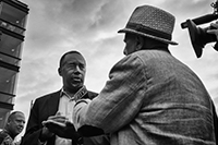 Dr. Ben Carson speaks to a reporter in DesMoines, Iowa