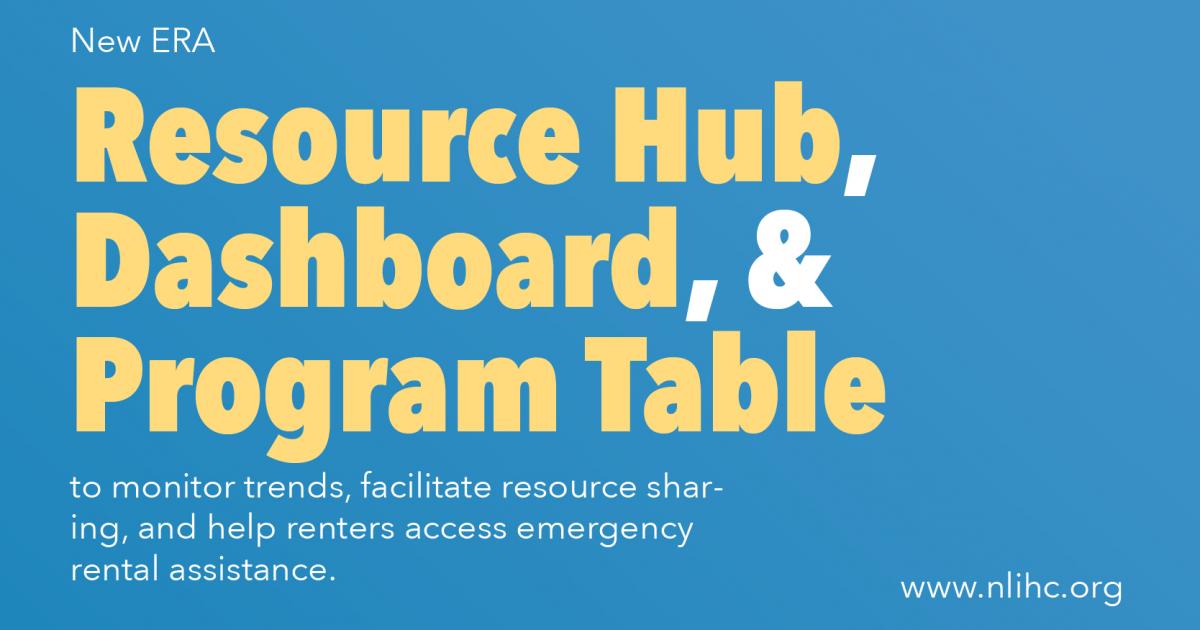 ERA Resource HUB, DASHboard, and Program table.
