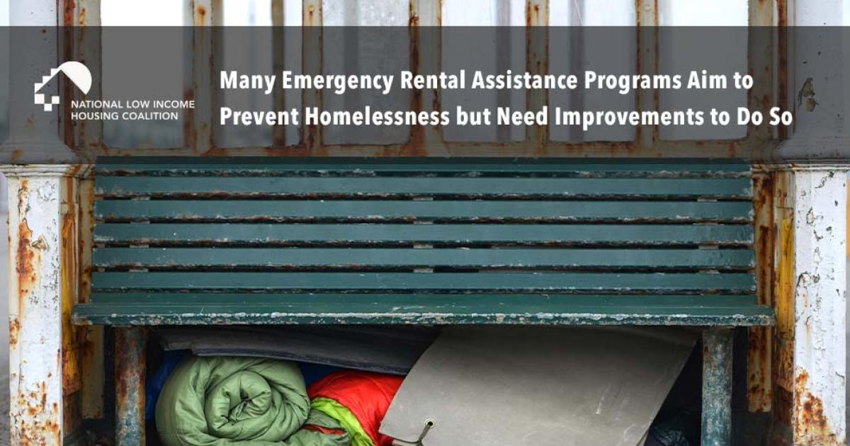 Many Emergency Rental Assistance Programs Aim To Prevent Homelessness ...