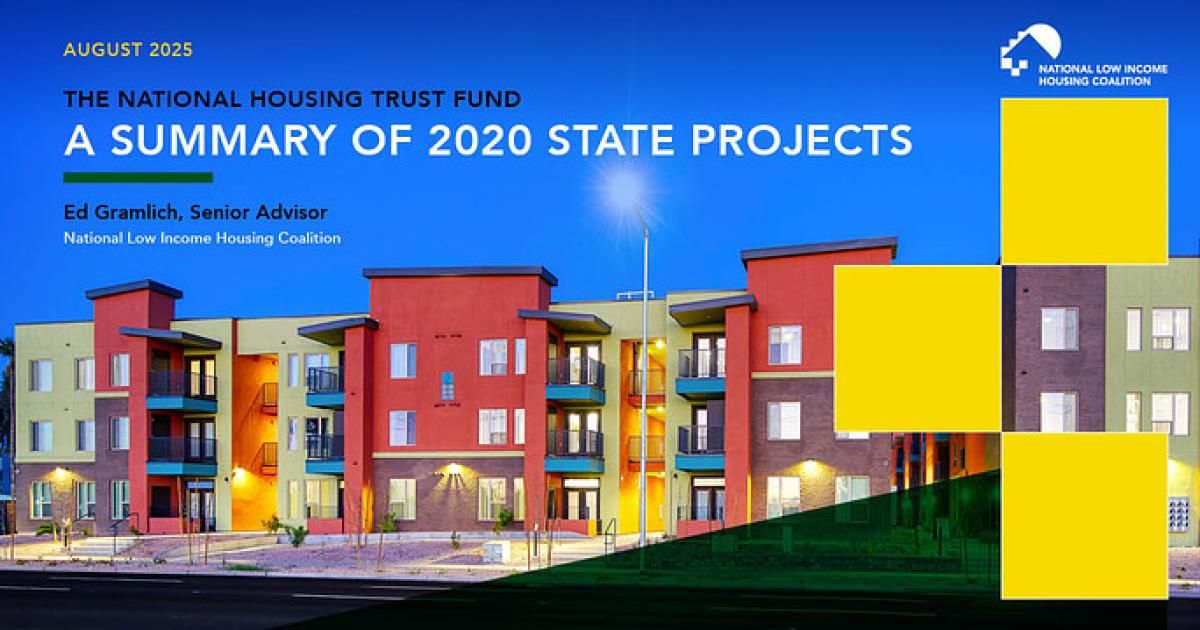 NLIHC Releases Report on State Projects Funded by the National Housing Trust Fund in 2020!