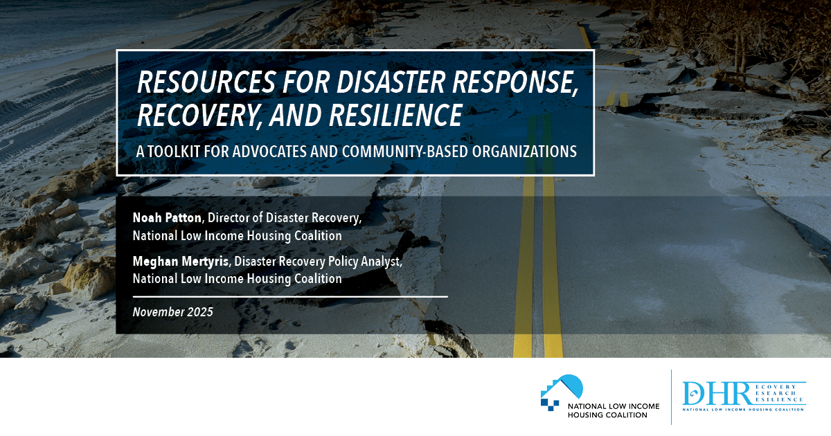 Cover to Resources for Disaster Response, Recovery, and Resilience