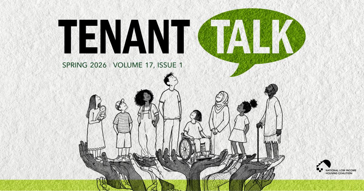 Illustration of children and adults of different backgrounds for Tenant Talk Spring 2026 Volume 17 Issue 1 cover