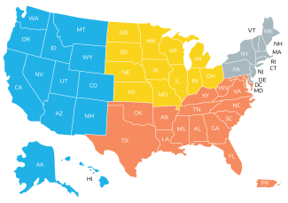 A color-coded map of NLIHC Members by US region