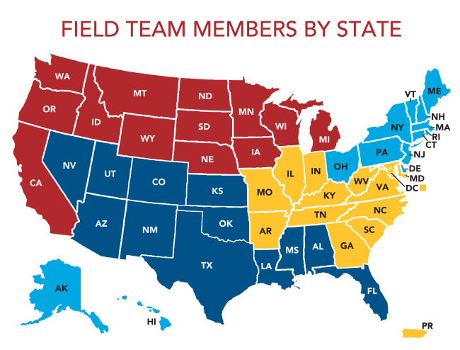 NLIHC Field Team Map Updated July 2025