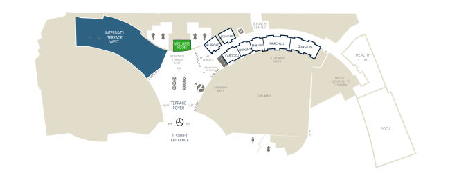 A floor plan of the Terrace level of the Washington Hilton for NLIHC's 2026 Housing Policy Forum