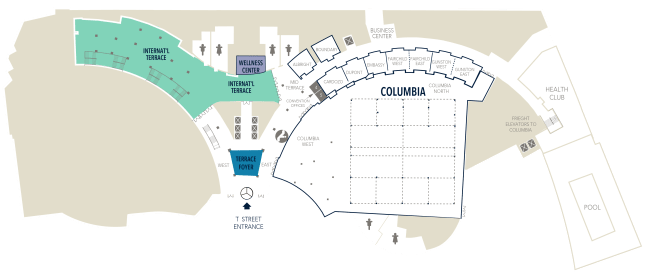 A floor plan of NLIHC's 2026 Housing Policy Forum at Washington Hilton