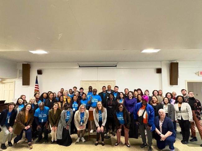 Advocates and NLIHC staffers at Capitol Hill Day 2025 