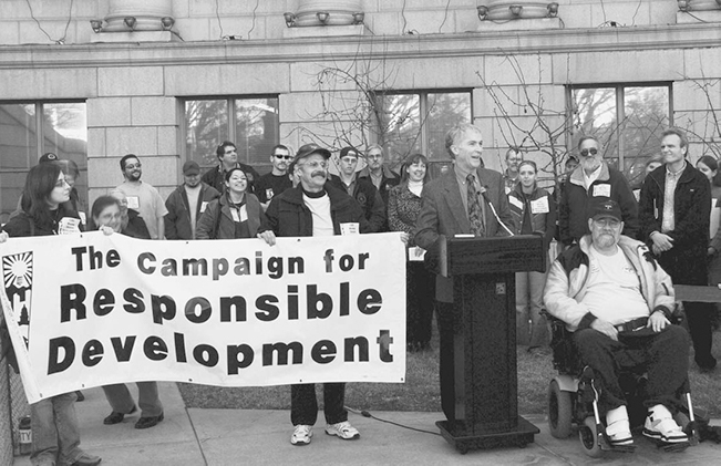 Advocates from United for a New Economy – Denver, Colarado Credit: John Goldstein